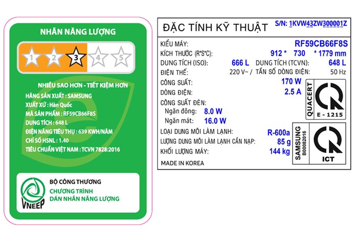 Tủ lạnh Samsung Inverter 648 lít Multi Door Bespoke Door-in-Door RF59CB66F8S/SV